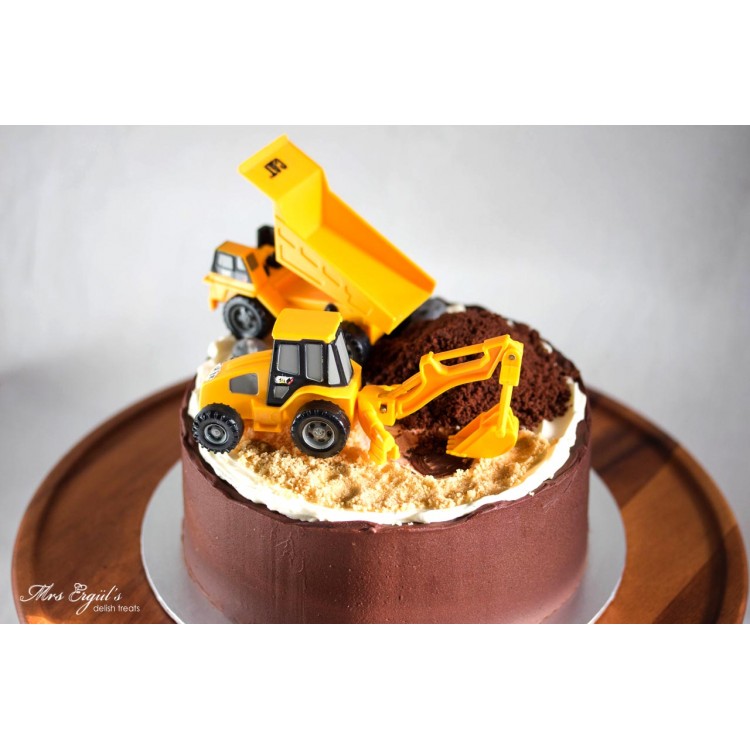 Digger Personalised Cake Topper Birthday Name Age Glitter Card - Etsy